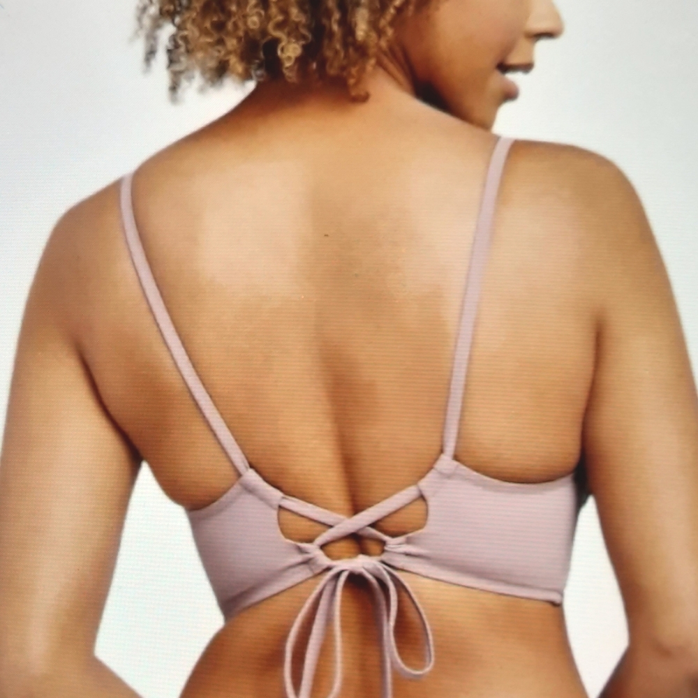 SHADE & SHORE Women's Crochet Detail Bikini Top NWT - Picture 8 of 9